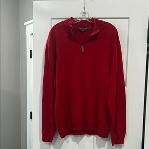 Roundtree & Yorke Men's Crimson 1/4 Zip Sweater
